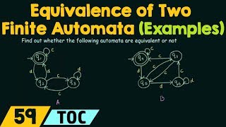 Equivalence of Two Finite Automata Example [upl. by Middlesworth]