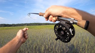 Charleston Flood Tide Fly Fishing for Redfish  Marsh Walking [upl. by Lawford]