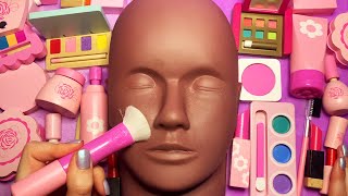 ASMR Wooden Makeup on Mannequin Whispered [upl. by Nibor]