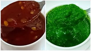 Imli Ki Khatti Meethi Chutney Aur Hari Chutney Banane Ki Recipe  CookWithLubna [upl. by Sum323]