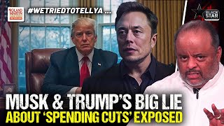 Copresidents Elon Musk Donald Trump lying about savings from spending cuts [upl. by Thorn]