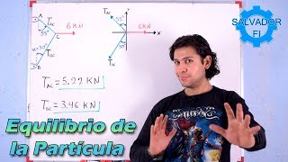 Equilibrio de la Partícula Tensiones  Salvador FI [upl. by Eimmaj]