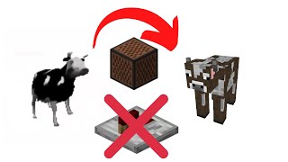 How to make Polish Cow in Minecraft Note Block without Redstone repeater [upl. by Lonnard]