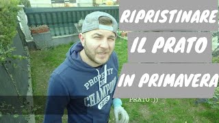 COME RIPRISTINARE UN PRATO BRUTTO  HOW TO REGENERATE A BAD LAWN [upl. by Ynnoj]