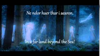 The Passing of the Elves Sindarin lyrics with translation [upl. by Jessabell]