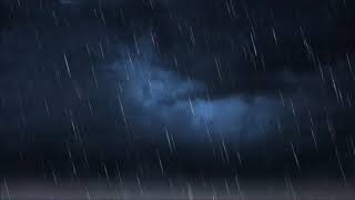 Rain sound and thunder effect background video hd Night Sky [upl. by Artenra]