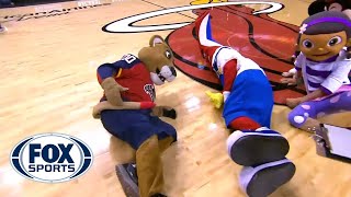 Heat mascot completely FAILS this flip [upl. by Odette380]