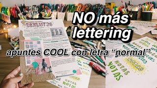 NO SOLO EXISTE EL LETTERING  apuntes bonitos sin lettering 🤠 [upl. by Ariahaj]