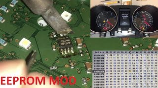 mk6 Golf cluster enable needle sweep staging via EEPROM programming [upl. by Khichabia]