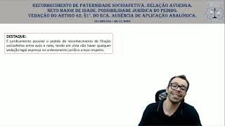 STJ INFO 834 paternidade socioafetiva e adoção [upl. by Gable]