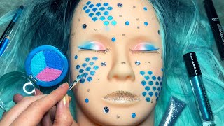 ASMR Mermaid Makeup on Mannequin Whispered [upl. by Dukey177]