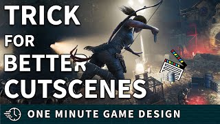 Enter cutscenes like this  One Minute Game Design  Cinematics [upl. by Aztilem]