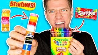 DIY Edible School Supplies FUNNY PRANKS Back To School Learn How To Prank using Candy amp Food [upl. by Neelav]