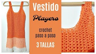 COMO TEJER VESTIDO A CROCHET PARA PLAYA [upl. by Ycram593]