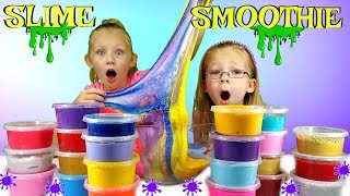 Mixing ALL MY SLIMES Giant DIY Slime Smoothie [upl. by Aihsinat]