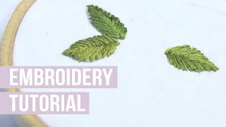 How to embroider leaves [upl. by Nailuj]