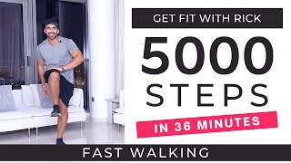 FAST Walking Workout  5000 Steps in 36 minutes  Steps at home  Walk to the Beat [upl. by Drareg]