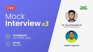 Live Mock Interview  Technical Round  Product Based Companies [upl. by Cousins]