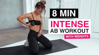 8 MIN INTENSE AB WORKOUT With Weights [upl. by Sami289]