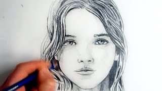 How To Draw A Female Face Step By Step [upl. by Eustache]