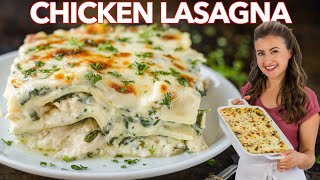 Easy CHICKEN LASAGNA With Creamy White Sauce [upl. by Zanahs]