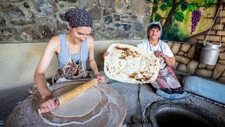 Authentic Lavash Bread Baking In ARMENIA [upl. by Synn]