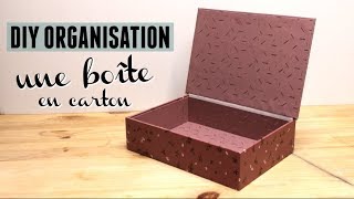 DIY une jolie boîte en carton avec couvercle [upl. by Sillad]