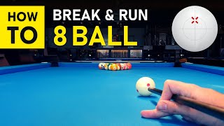 Pool Lesson  How To Break amp Run 8 Ball Step by Step  GoPro [upl. by Tiemroth]