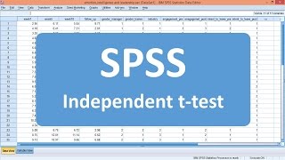 Independent ttest  SPSS Example 1 [upl. by Antonie]