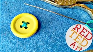 How to sew a Button Craft Basic Sewing [upl. by Viquelia]