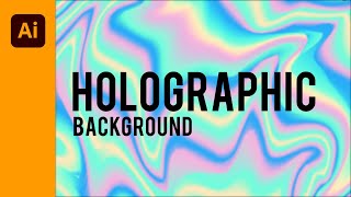 How to create hologram background effect in Adobe Illustrator [upl. by Anaihsat]