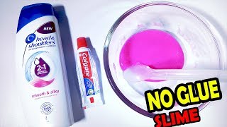 No GLUE  2018 How to make Shampoo and Toothpaste Slime [upl. by Assilam]