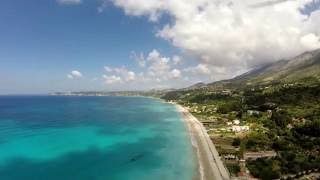 Kefalonia Lourdas Lourdata Beach  drone camera [upl. by Leorsiy451]