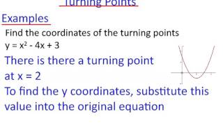 iGCSE Differentiation Turning Points [upl. by Leander]