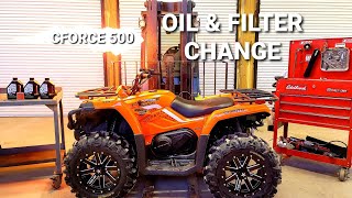 CFMOTO CFORCE 500 Oil Change  All CFORCE 500400 Year Models [upl. by Atikahc]