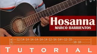 Hosanna  Marco Barrientos Tutorial guitarra intro solo tabs acordes [upl. by Mehalick]