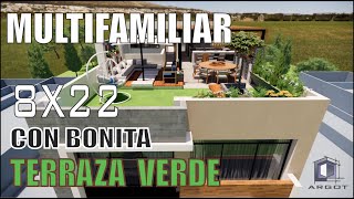 vivienda multifamiliar de 4 pisos de 8x22m en Cerro Colorado  Arequipa [upl. by Rois289]