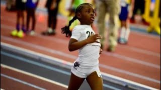 5 year old Leighla Herriott  400m Run Meet Record [upl. by Nylirad710]