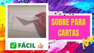 ¿Cómo hacer un sobre de papel para cartas PASO a PASO [upl. by Enak691]