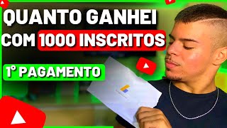 Quanto GANHA um Canal com 1000 INSCRITOS [upl. by Jarl]