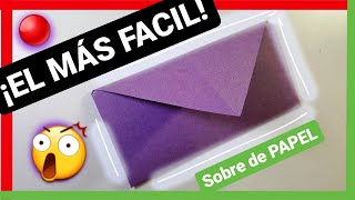 ✅Como Hacer Un SOBRE de papel FACIL Y RAPIDO para una carta PASO A PASO [upl. by Intihw394]