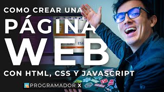 Como crear una página web con HTML CSS y Javascript 👩‍💻 [upl. by Neersin]