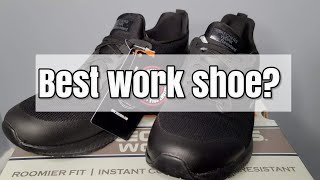 Skechers Relaxed fit squad work slipon  Unboxing skechers [upl. by Vijar]