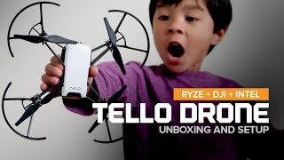 TELLO Drone by Ryze Robotics  Unboxing and Setup [upl. by Grannias354]