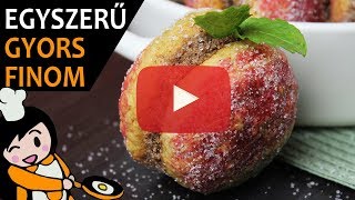 Őszibarack sütemény  Recept Videók [upl. by Kenay110]