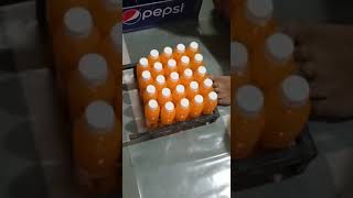 Manually Shrink film use to pack JuiceSoda bottles with Hot air gun [upl. by Enaz]