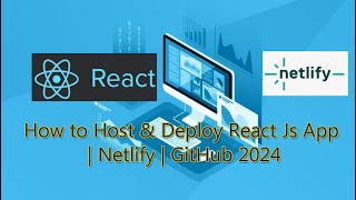 How to Host amp Deploy React Js App  Netlify  GitHub 2024 [upl. by Millman]