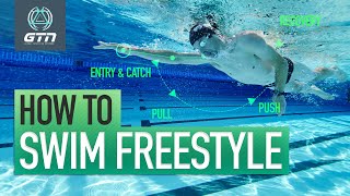 How To Swim Freestyle  Technique For Front Crawl Swimming [upl. by Doownel108]