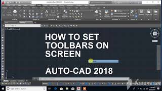 HOW TO SET TOOLBARS ON SCREEN AUTOCAD 2018 [upl. by Zeitler378]