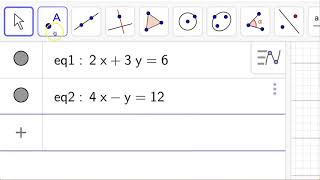 Using GeoGebra Classic to solve systems [upl. by Arocal]